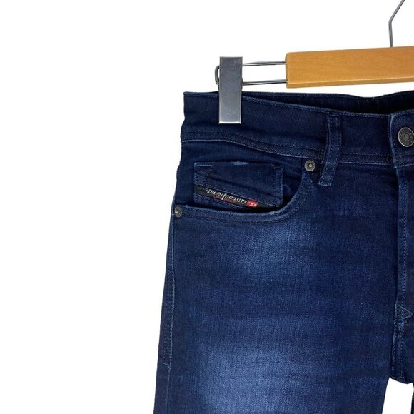 Diesel Sleenker X 083AG Men's Dark Blue Wash Slim Fit Washed Denim Jeans 29 X 32 - Picture 5 of 15